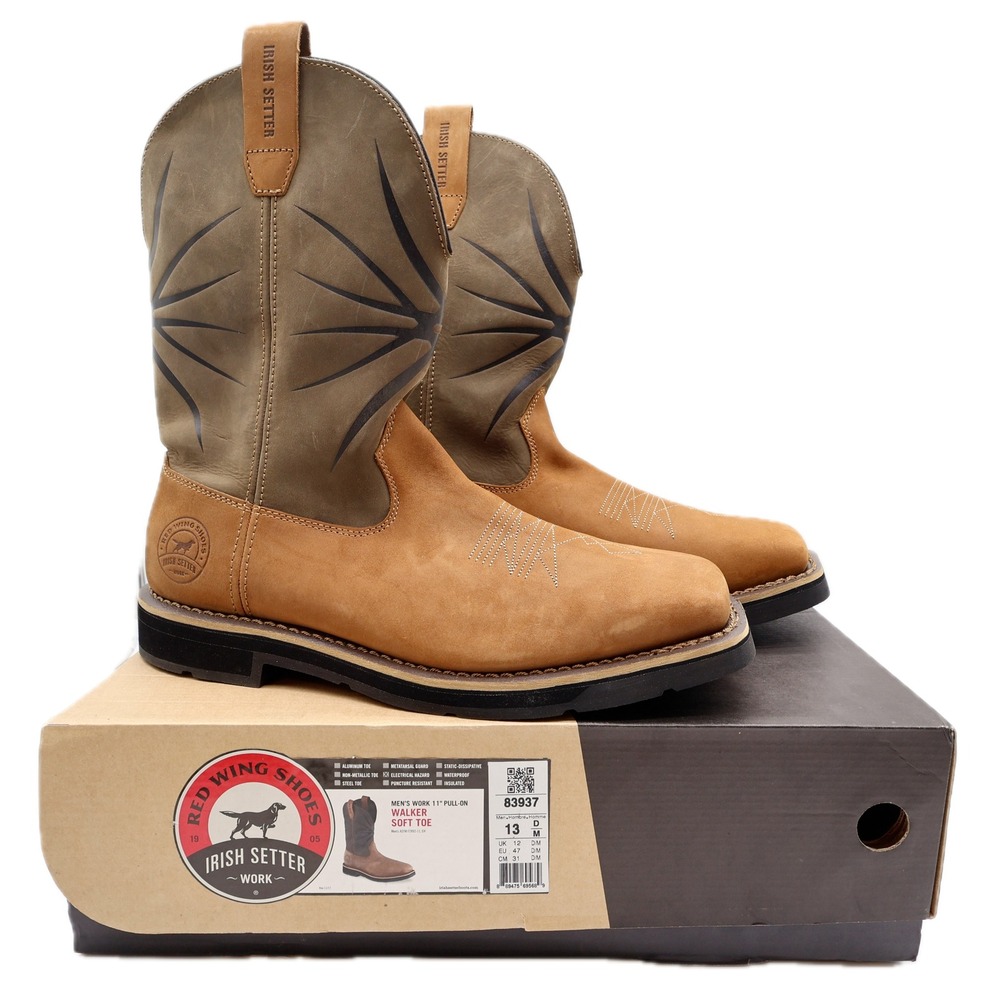 Irish Setter Red Wing Mens 13 D Walker Leather Soft Toe Pull On Work Boots 83937